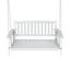 Porch Swing Chair with Chain Garden Bench Outdoor Furniture Wooden White Carousel 3