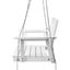 Porch Swing Chair with Chain Garden Bench Outdoor Furniture Wooden White Carousel 4