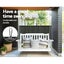 Porch Swing Chair with Chain Garden Bench Outdoor Furniture Wooden White Carousel 5
