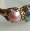 Antq Victorian 18CT Gold Natural Pearl Ring Carousel 7