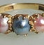 Antq Victorian 18CT Gold Natural Pearl Ring Carousel 6