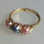 Antq Victorian 18CT Gold Natural Pearl Ring Carousel 12