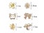 Fashion Brooch Set Flower Bow Brooches For Women Metal Anti-glare Lapel Pin Carousel 6