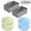 2Pack Silicone Air Fryers Oven Baking Tray Pizza Fried Chicken Airfryer Carousel 3