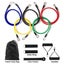 NEW 11Pcs Latex Resistance Bands Training Exercise Elastic Bands Carousel 4