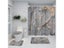 Gray Golden Crackle Marble Shower Curtain Non Slip Bath Mat Set Carousel 2