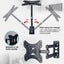 New Full Motion TV Wall Mount Bracket Swivel Tilt Carousel 3