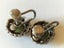 STERLING SILVER, MARCASITE & JADE VINTAGE EARRINGS Carousel 7