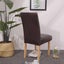 Synthetic Leather Dining Chair Cover-brown color Carousel 2
