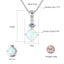 Silver Crystal Opal Necklace "Greer" (White) Carousel 7