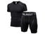 Men Compression Tracksuit Gym Clothes Black Leggings T-Shirt Shorts Carousel 7