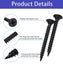 #6 Black Wood Screws Assortment Fasteners Kit 300pcs Wire Carousel 3