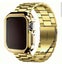 Classic Stainless Steel Apple Watch Band with case- GOLD Carousel 2