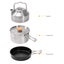 Cookware Set - Stainless Steel Mess Kit (Pot, Pan, Kettle) in a mesh carry bag. Carousel 4