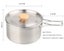 Cookware Set - Stainless Steel Mess Kit (Pot, Pan, Kettle) in a mesh carry bag. Carousel 17
