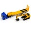 Die-cast Flatbed Truck with Digger (ORANGE), 1:50, Metal, Huina 1729 Carousel 13