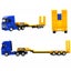 Die-cast Flatbed Truck with Digger (ORANGE), 1:50, Metal, Huina 1729 Carousel 14