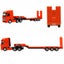 Die-cast Flatbed Truck with Digger (ORANGE), 1:50, Metal, Huina 1729 Carousel 7