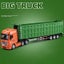 Die-cast Dump Trailer Truck (ORANGE & GREEN), 1:50, Metal, Huina 1731 Carousel 1