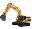 Die-cast Excavator Model Scale, 1:40, Huina 1910 YELLOW Carousel 3