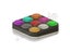 10 Pcs Arcade Round Button 24mm/30mm DIY Parts SANWA OBSF-30 Copy Carousel 6