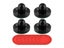 96mm ABS Air Table Hockey Disc Puck Pusher Tool 4sets Pack Carousel 1
