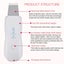 Ultrasonic Vibrate Rechargeable Skin Scrubber Face Cleaning Machine Facial Carousel 4
