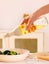 Automatic Glass Kitchen Oil Bottle White Carousel 5
