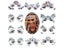 3D Sexy Face Tattoo Stickers Face Decoration Temporary Tattoos Glitter Fake Carousel 5