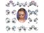 3D Sexy Face Tattoo Stickers Face Decoration Temporary Tattoos Glitter Fake Carousel 6
