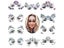 3D Sexy Face Tattoo Stickers Face Decoration Temporary Tattoos Glitter Fake Carousel 7