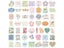 10/30/50/100PCS Cute Inspirational Girl Pink Style Cartoon Stickers DIY Bike Carousel 6