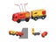 Remote Control Electric Train Toy Set With Wooden Railway Accessories For Kids Carousel 6
