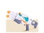 50cm Space Water Guns For Kids Summer Beach Games Pool Toys Carousel 8