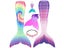 Girls' Little Mermaid Tails Monofin Swimwear For Kids Halloween Cosplay Bathing Carousel 4