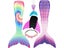 Girls' Little Mermaid Tails Monofin Swimwear For Kids Halloween Cosplay Bathing Carousel 5