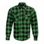 RIDERACT Motorcycle Touring Reinforced Flannel Shirt Road Series Green Men Wi... Carousel 1