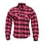 RIDERACT Motorcycle Riding Women Reinforced Flannel Shirt Road Series Pink Wi... Carousel 2