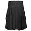 Highlander Fashion Kilt Black with Removable Chain and Apron Utility Kilt Carousel 4
