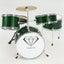 CHILDRENS 4 PIECE Green DIAMOND DRUM KIT SET MUSICAL INSTRUMENT Kids Carousel 4