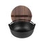 SOGA 29cm Cast Iron Japanese Style Sukiyaki Tetsu Nabe Shabu Hot Pot with Woo... Carousel 1