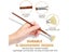 7pcs Fan Bristle Paint Brush Set 100 Natural Hog Bristle Anti-Shedding Tip For Carousel 6