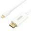 UNITEK 1.8m 4K USB-C to DisplayPort 1.2 Cable in White Plastic Housing. Supports Carousel 1