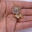 18K Champagne Gold Daisy Brooch with CZ Diamonds "Bellis" Carousel 6