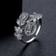 Silver Adjustable CZ Diamond Ring "Henrietta" Carousel 3