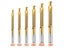 6Pcs Cobalt Drill Bits Set Spiral Metric Composite Tap Drill Bit Tap Cutting Carousel 4