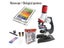 Microscope Kit Lab LED 100X-400X-1200X Home School Science Educational Toy Gift Carousel 4