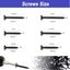 #6 Black Wood Screws Assortment Fasteners Kit 300pcs Wire Carousel 3