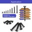 #6 Black Wood Screws Assortment Fasteners Kit 300pcs Wire Carousel 5