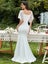 Suzanne lace sleeve v neck wedding dress in Ivory s14 Carousel 4